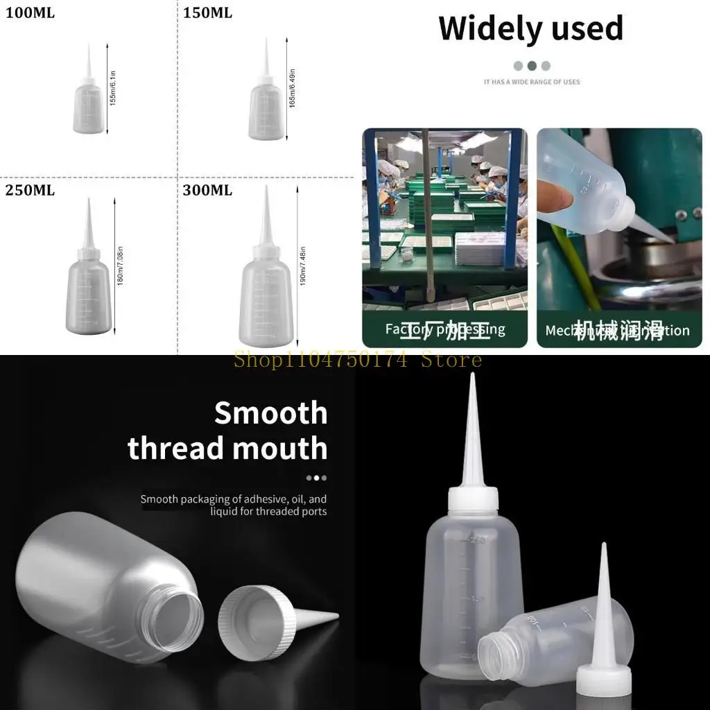 4Pieces Translucent Squeeze Bottles Multifunctional Wash Bottle DIY Supplies for Glues Oil and Laboratory Use top sale