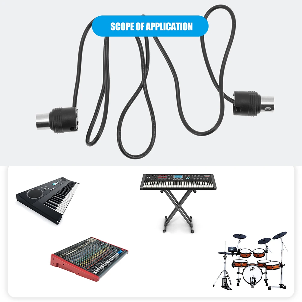 

1Pcs Versatile MIDI Connection Cable 5Pin Male Connector For Keyboard Audio Recording