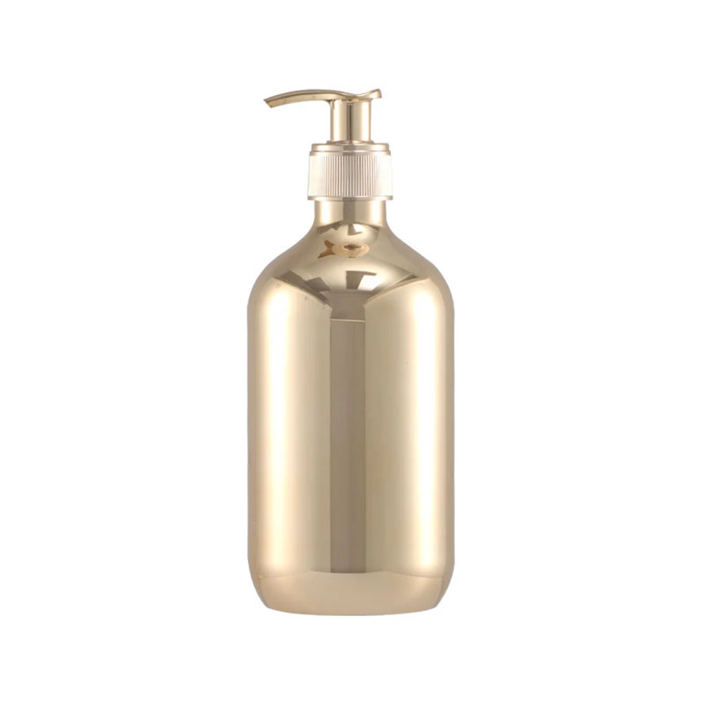 

500/300ml Silver Plating Soap Bottle Refillable Shampoo Shower Gel Soap Dispenser For Bathroom Kitchen Accessories