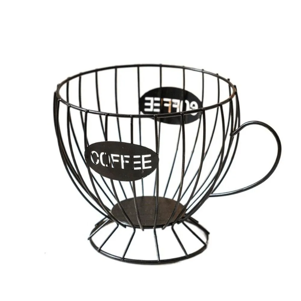 

Metal Wire Coffee Capsule Holder Hollow Space Saving Coffee Pod Storage Stand Muti-Functional Portable Coffee Display Basket