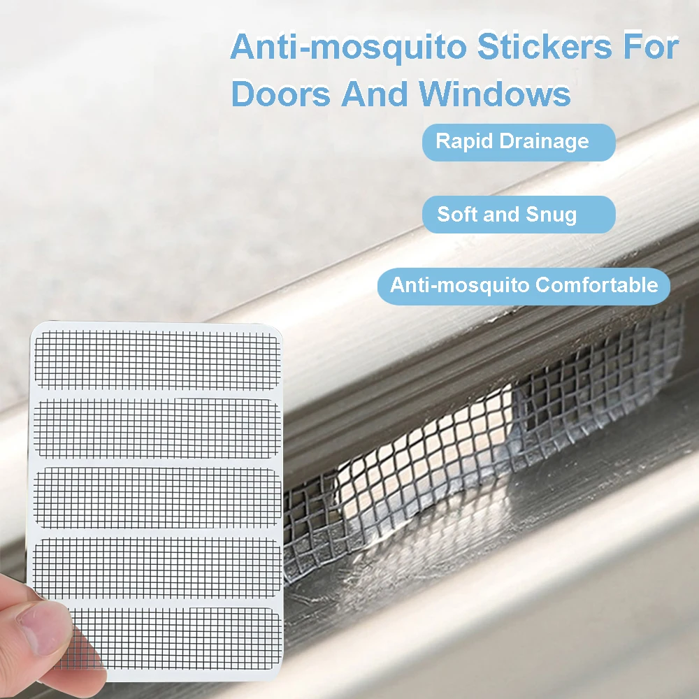 10-50 Stück Fenstergitter-Patch, Auspuffgitter, Fenster, Tür, Entwässerungsloch, Anti-Mücken-Paste, Mesh-Bildschirm, unsichtbare Reparatur-Zuschuss – Detail 6