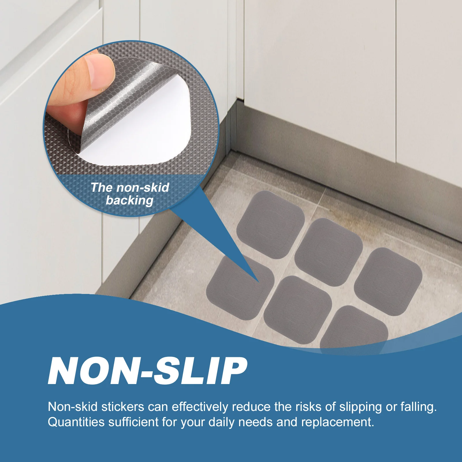 

20 Sheets Waterproof Anti-Slip Stickers Strong Adhesive Peva Bath Tub Decals for Shower Stairs Tiles Floor Safety