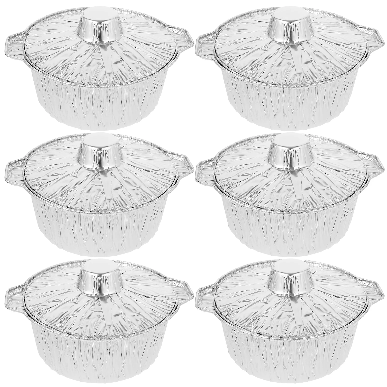 

Tinfoil Cup Barbecue Aluminum Pot Food with Lid Small Bbq Accessory Cake Pans for Baking Saucepans