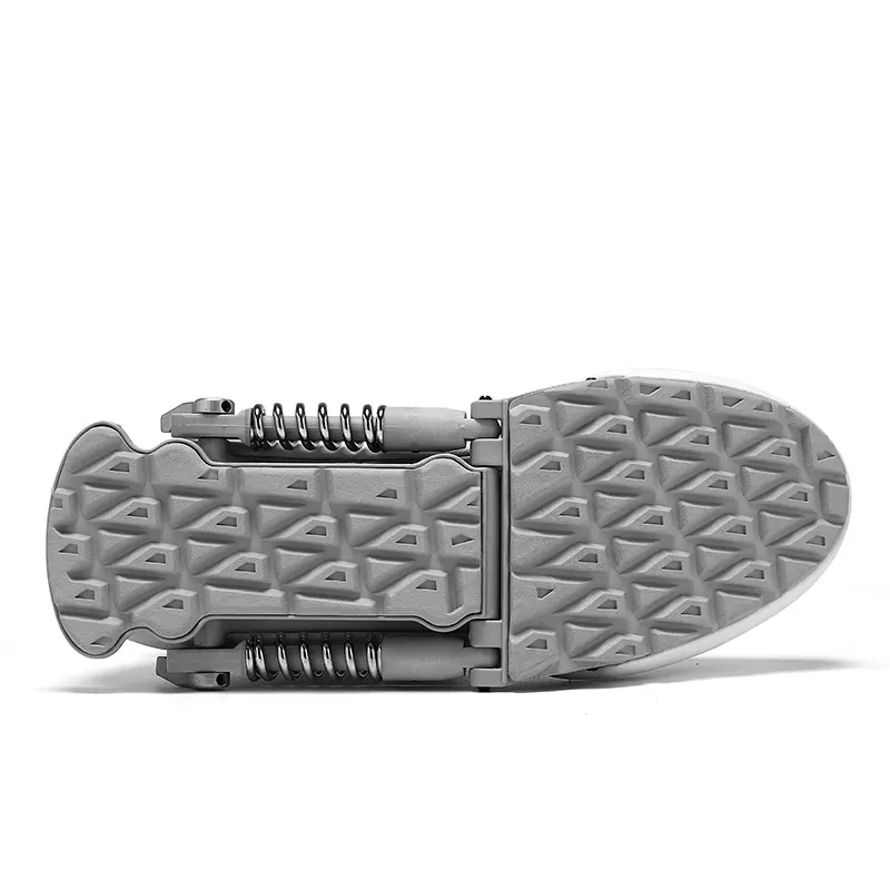 Zapatillas de correr mecánicas Unisex, zapatos deportivos mecánicos con tela de malla y empeine de PU, zapatos para correr de cordones de alambre de