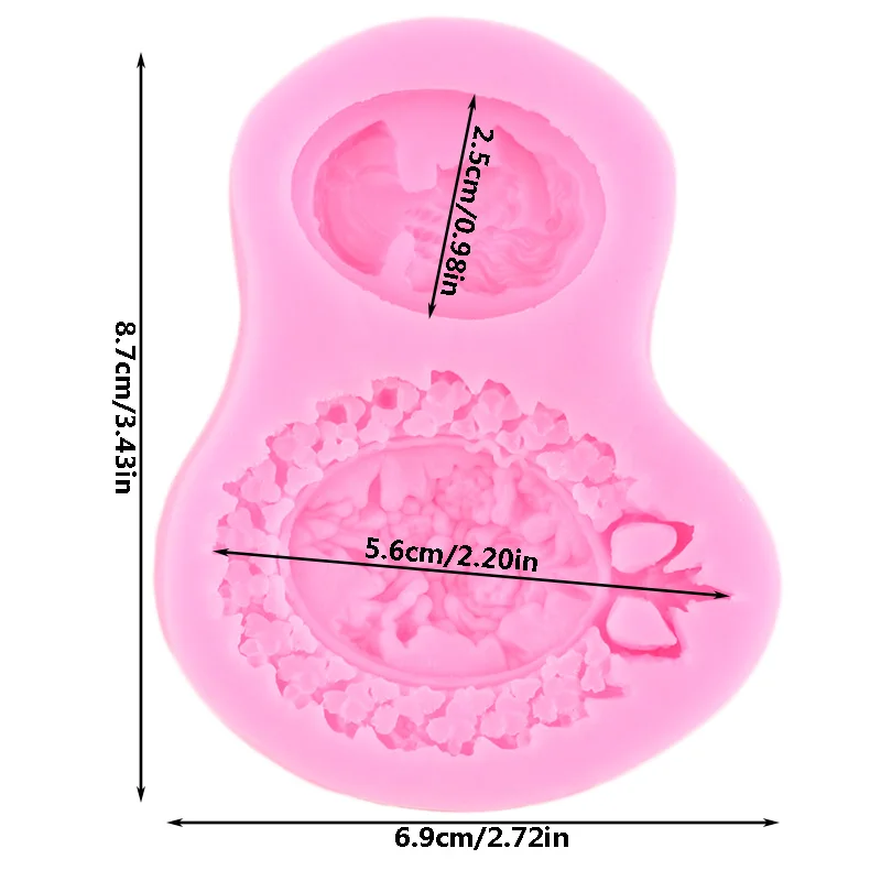 Cameo Picture Frame Silicone Mold Fondant Molds DIY Sugarcraft Resin Epoxy Mould Chocolate Gumpaste Candy Resin Clay Mould