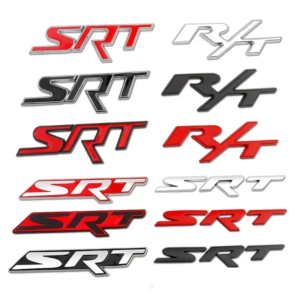 1Pc for SRT R/T Journey Charger Challenger Durango Caliber Ram Car Rear Trunk Sticker Side Fender Badge Decals Accessories