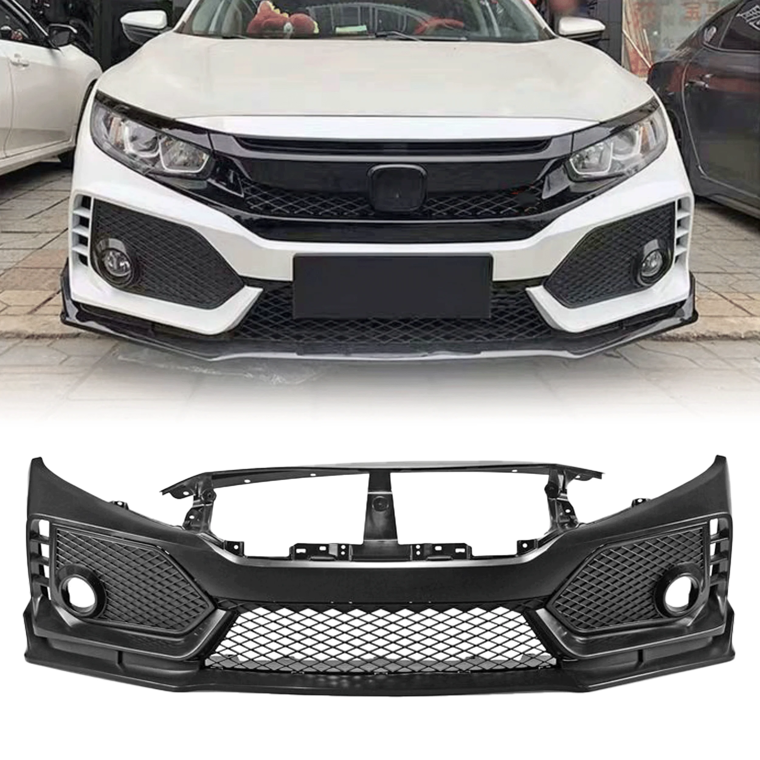 

For 10th Generation Civic FC/FK7 TR Car Body Kit Front Bumper PP Material Car Parts