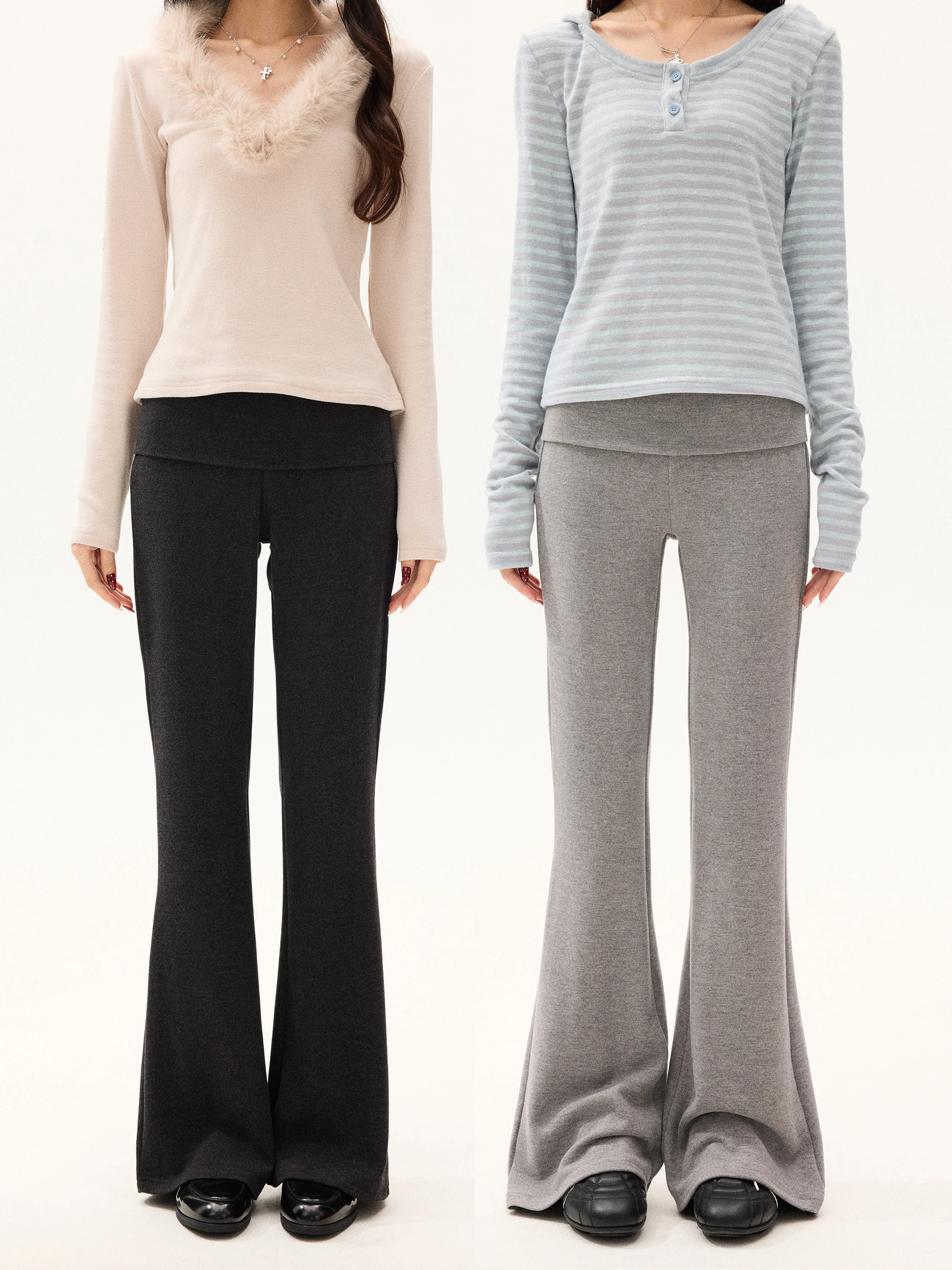 

Американские ретро-брюки Cleanfit Bell Bot для женщин: повседневные, спортивные, с эффектом похудения, с отворотами на талии, микро-клеш, свободный крой