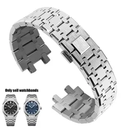 904 Stainless Steel watch band For AP 15400 Audemars Piguet Royal Oak GA2100 2110 Strap Men Silver waterproof Bracelet 26mm