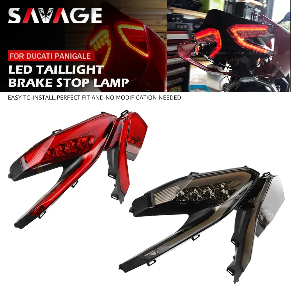 

Motorcycle Brake Light Tail Lamp LED Turn Signal For DUCATI Panigale 899 959 1199/S/R 1299 Rear Taillights Flasher Indicators