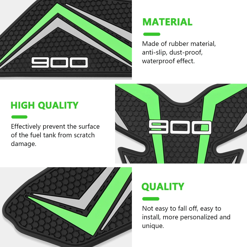 Motorcycle tank Sticker pad Non-slip Side Fuel Rubber Waterproof Stickers For Kawasaki Z900 Z900SE Z 900 SE 2025