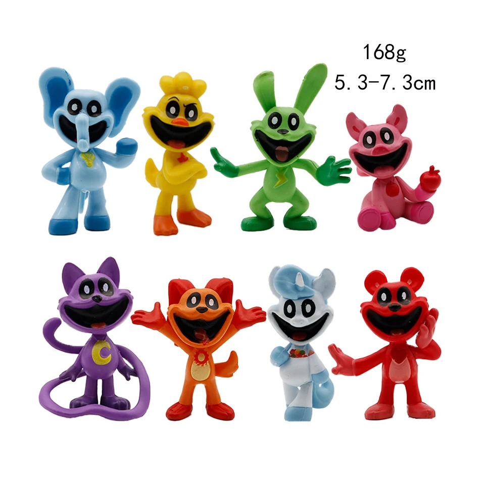 Anime 8PCS Smiling Critters Figure Smiling Critters Cat Nap Dog Day Catnap Dogday Figure Set Toy Catnat Kickinchicken Figurine