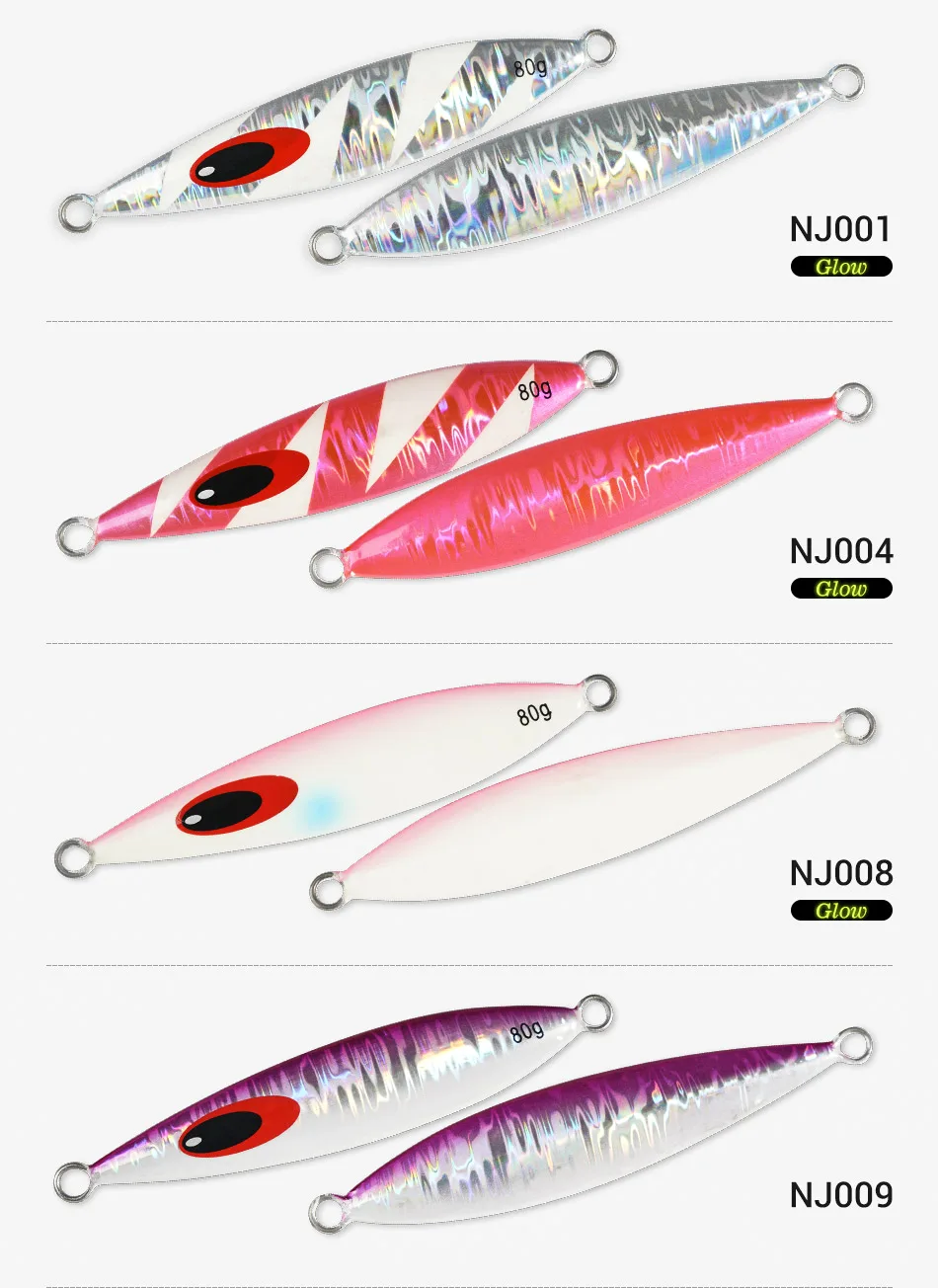 NOEBY Slow-Pitch Metall-Jig 60g-220g Sinkender Jig-Köder für Tiefsee-Salzwasser-Thunfisch- und Zackenbarsch-Angeln – Detail 4