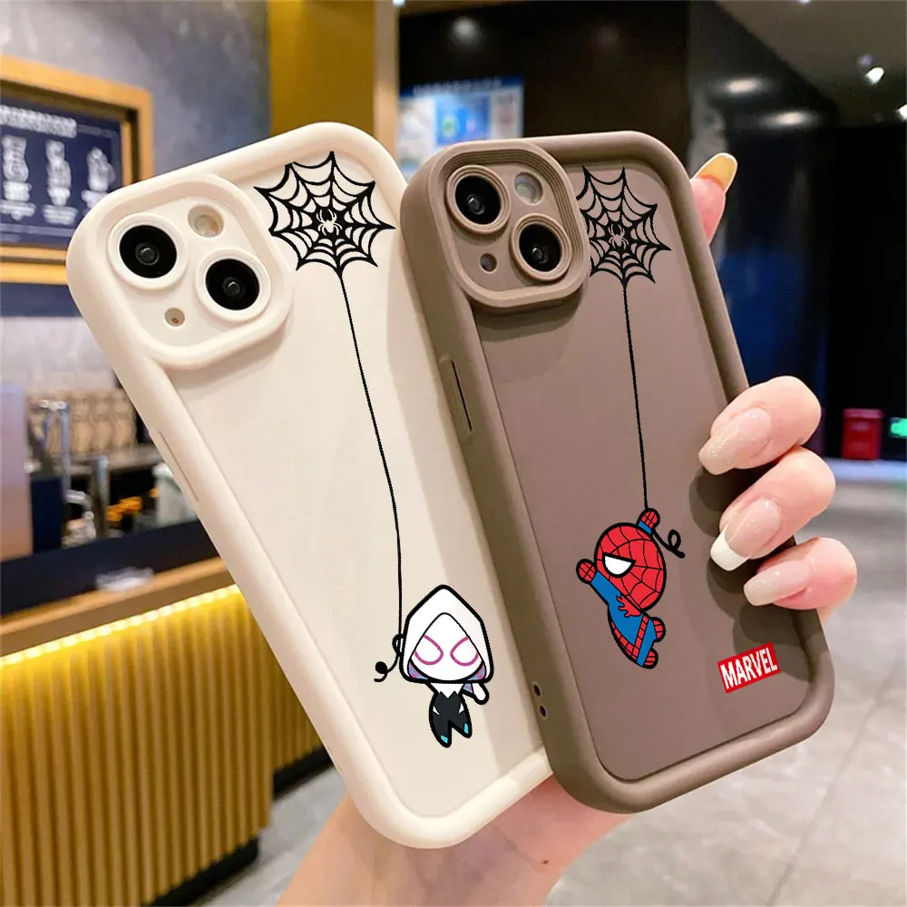 Spider Woman Gwen Spider-Man Angel Eye Ladder Case For Apple iPhone 15 13 14 12 11 Pro Max XS 7 XR 14 Plus 8 X Cover Phone funda