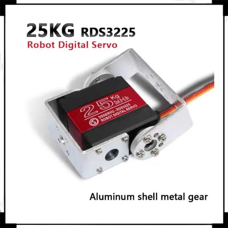 1pcs Robot Rc Car  Servo 20/25kg Rds3225 Metal Gear Digital Servo Arduino Servo With Long And Short Straight U Mouting