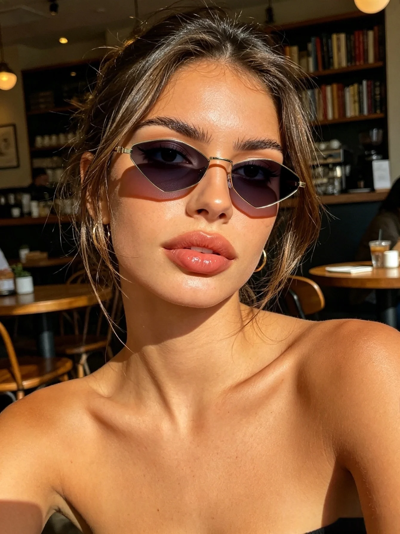 1PC, same style for women and men, stylish glasses, unique design, slender frame, small diamond pattern, retro style, high-end t