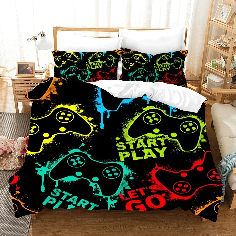 

Fashion Gamepad Bedding Set Kids Game Comforter Quilt Adult Gift Bed Linen Bedroom Duvet Covers Single Queen King Size