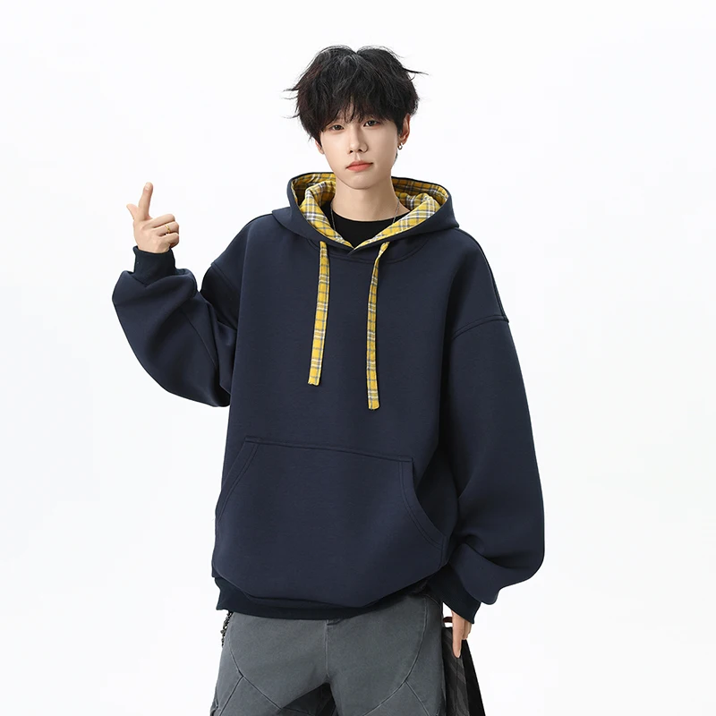 

Мужской комплексный тренировочный спортивный повседневный пуловер с капюшоном, толстовка для пар, модные весенне-осенние свободные короткие пальто в японском стиле
