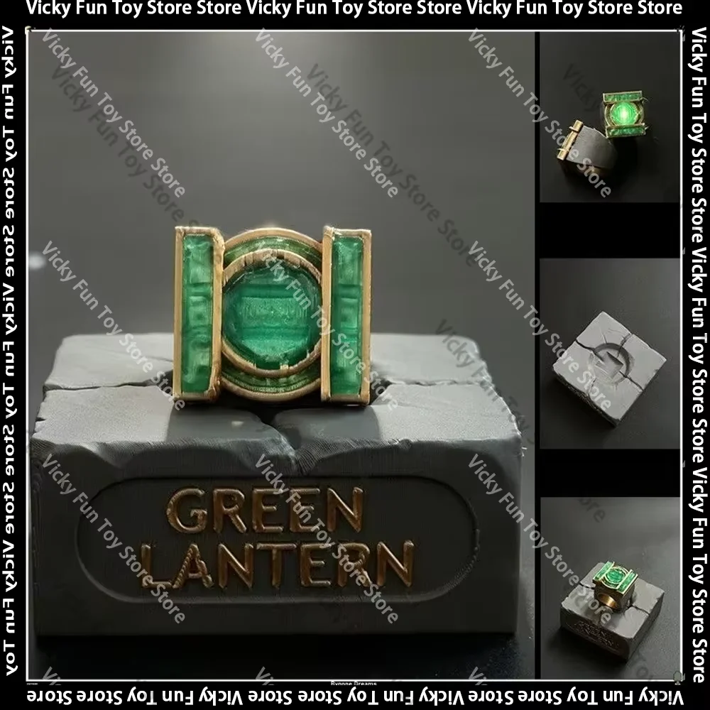 HOT TV John Stewart Green Lantern Ring Light Up 3D Printed Cosplay Ring With Original Display Stand Superhero Metal Finger Gift