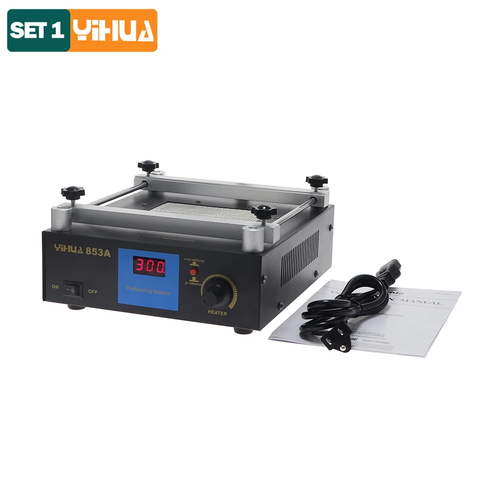 YIHUA 853A SMD BGA Rework Soldeerstation Voorverwarmen Desolderen Lassen PCB Houder Rework Soldeerstation Bodem Warmte
