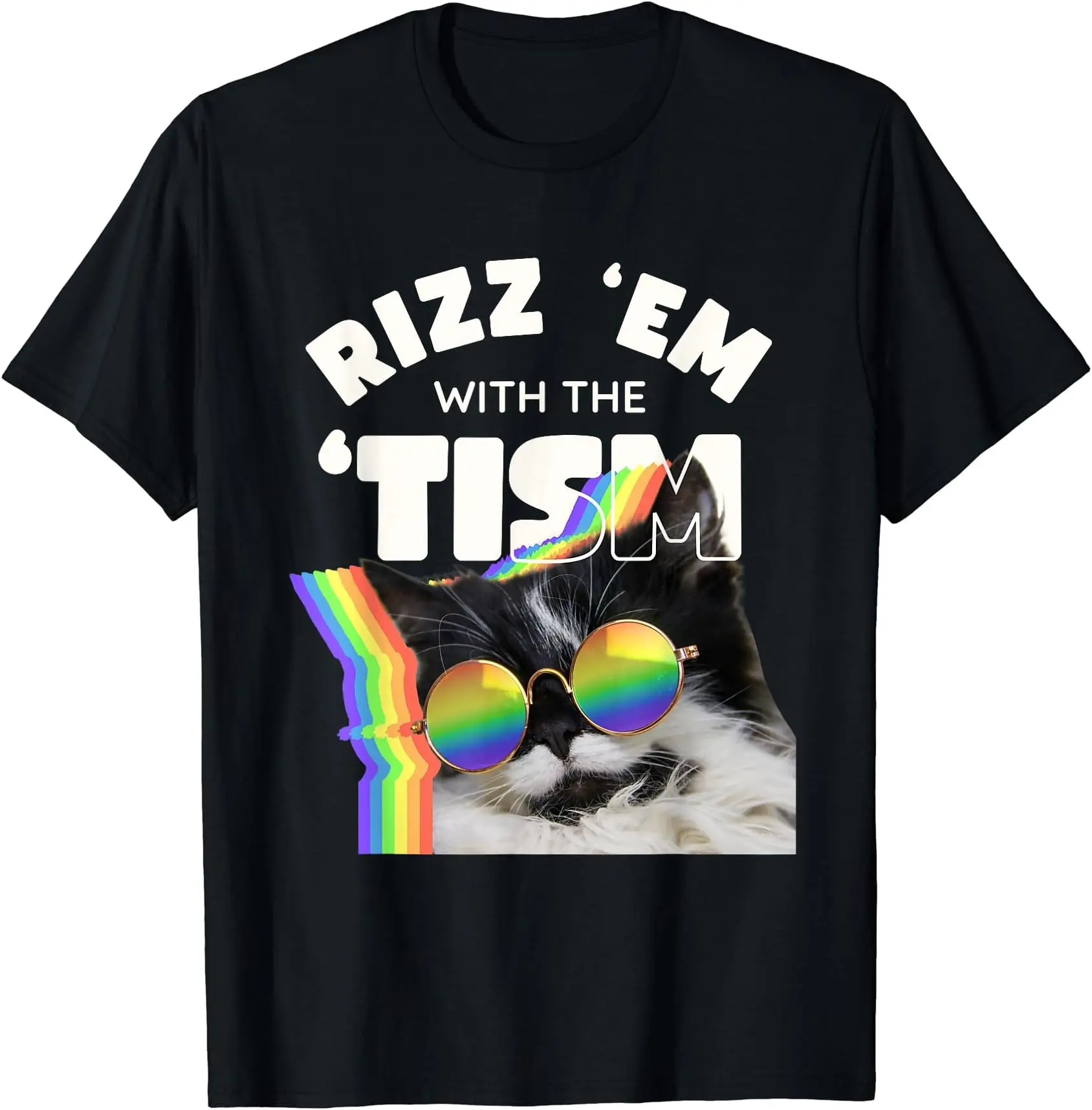 Autism Funny Rizz Em With The Tism Meme Autistic Catluxury brand retro Oversize