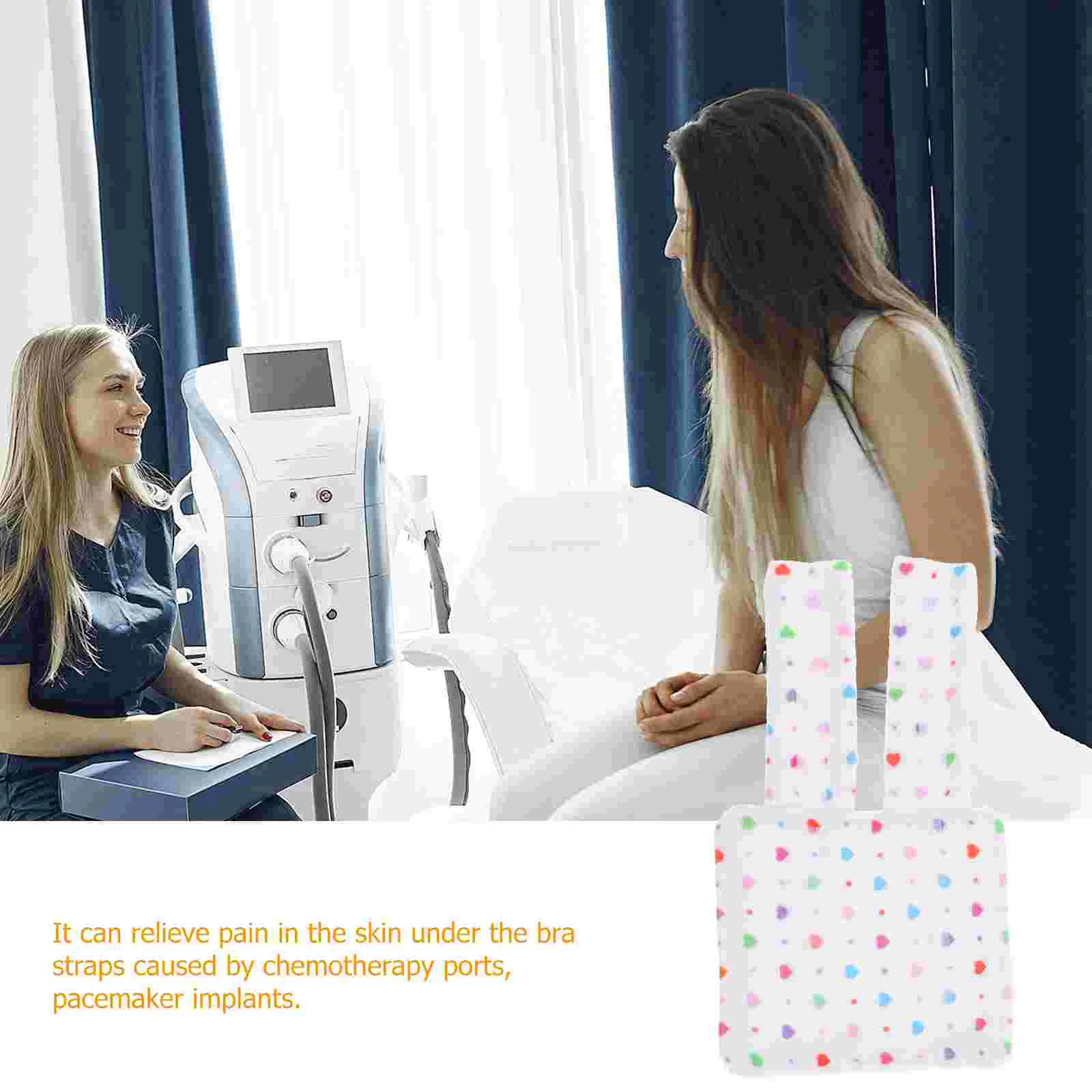 2 Pcs Post-operative Straps Port Pillows for Chemo Patients Bed Bras Shoulder Cushion Pads