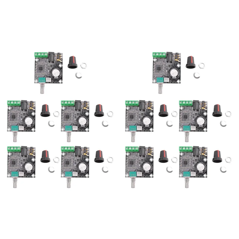 A25P 10X PAM8610 Placa amplificadora estéreo de Audio Digital puro de doble canal DC 12V HD Clase D 15W X 2 Módulo amplificador de alta potencia