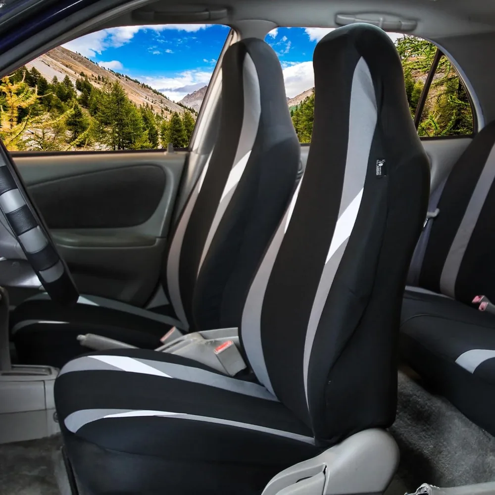 أغطية مقاعد السيارة الحديثة ذات 8 مقاعد، وسادة هوائية متوافقة، مصممة للسيارات والشاحنات وسيارات الدفع الرباعي