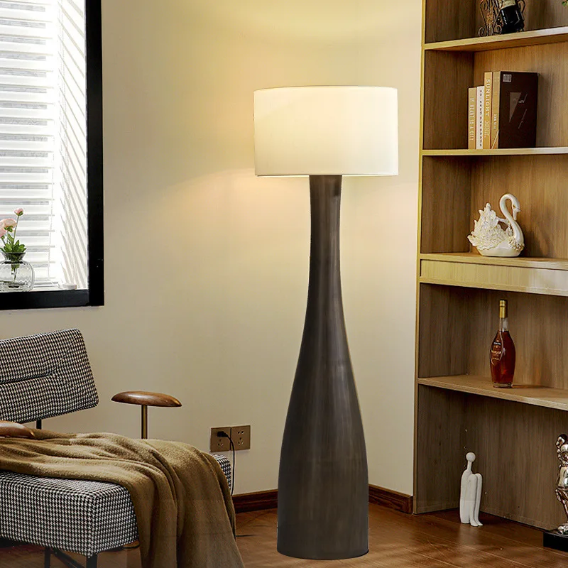 مصباح أرضي بجانب السرير لغرفة المعيشة وغرفة النوم وغرفة النوم بتصميم كلاسيكي فاخر من الراتينج الأمريكي الخفيف #3