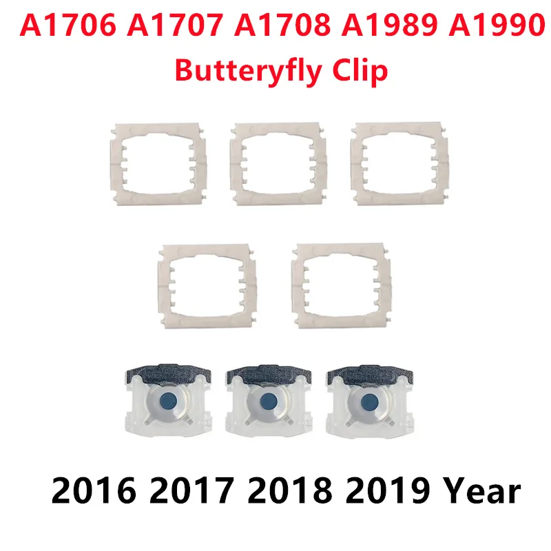 

A1989 A1990 A1706 A1707 A1708 Letter keys Keycaps Hinges White Butterfly Clips For Macbook Pro 12" 13" 15" Keyboard Repair