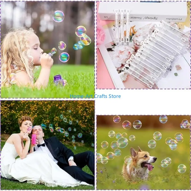Y3NA 20Pcs Wedding Bubble Tube Machine Bubble Holder Bottle Tubes for Kids