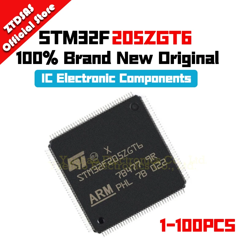 100% Brand New Original STM32F205ZGT6 STM32F205ZG STM32F205 STM32F STM32 STM IC MCU LQFP-144