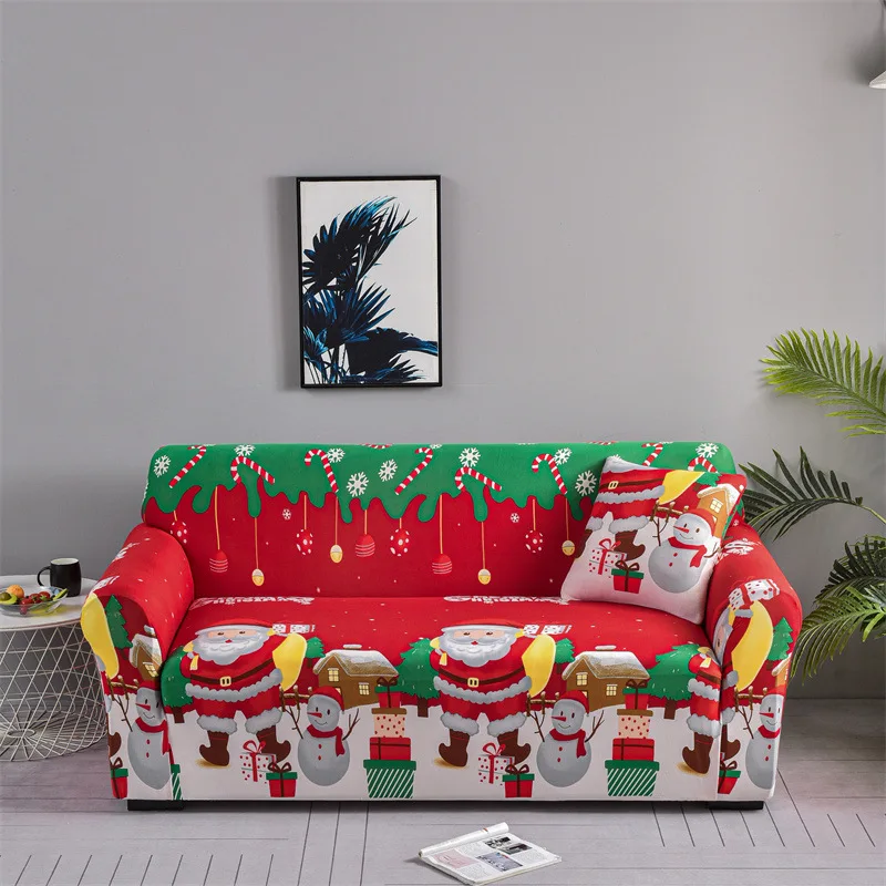 Christmas Decoration Sofa Cover Stretch Modern Chair Couch Cover Sofa Covers for Living Room Furniture Protector 1/2/3/4 Seater