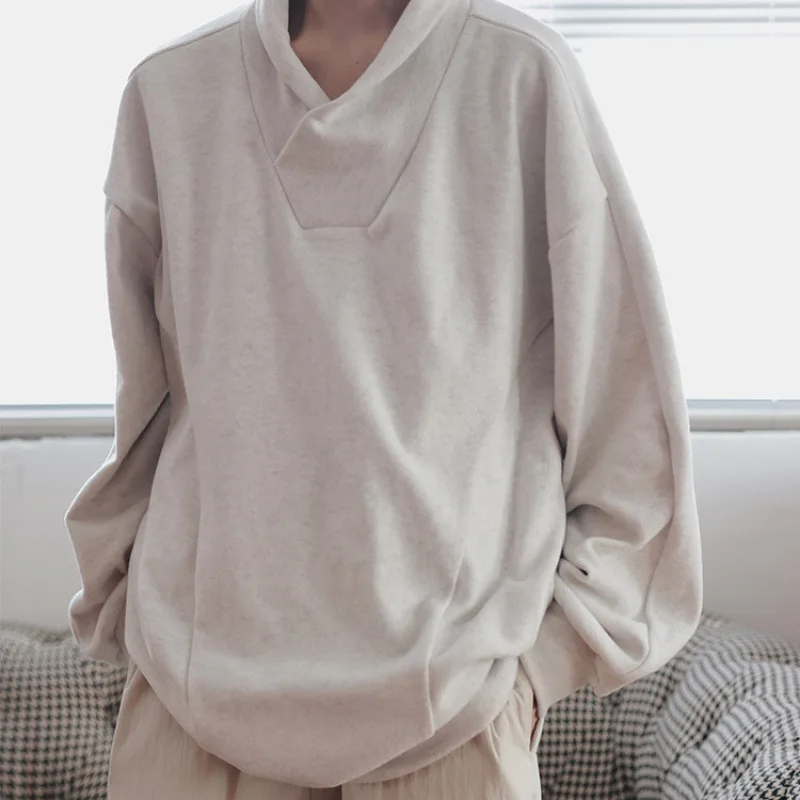 

Develvet Base Shirt Men's Warm Autumn and Winter Style Long-sleeved T-shirt Teen Sweatshirt Casual Loose Pullover