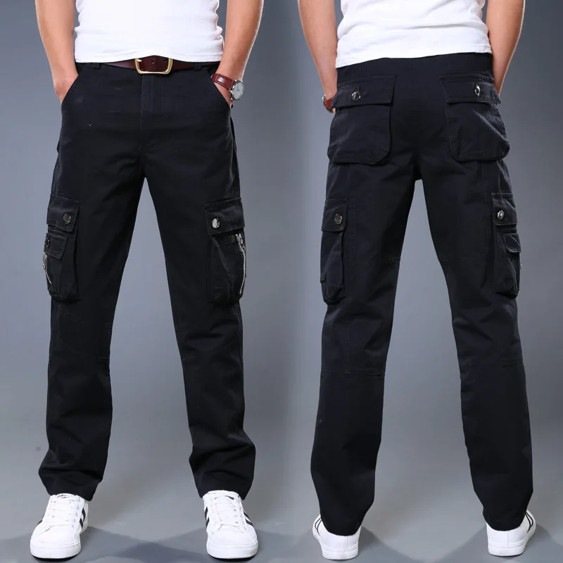 2025 فور سيزونز للرجال فضفاض مستقيم أنبوب متعدد الجيوب ملابس الشباب السراويل العسكرية الأمن السراويل العمل الخاصة