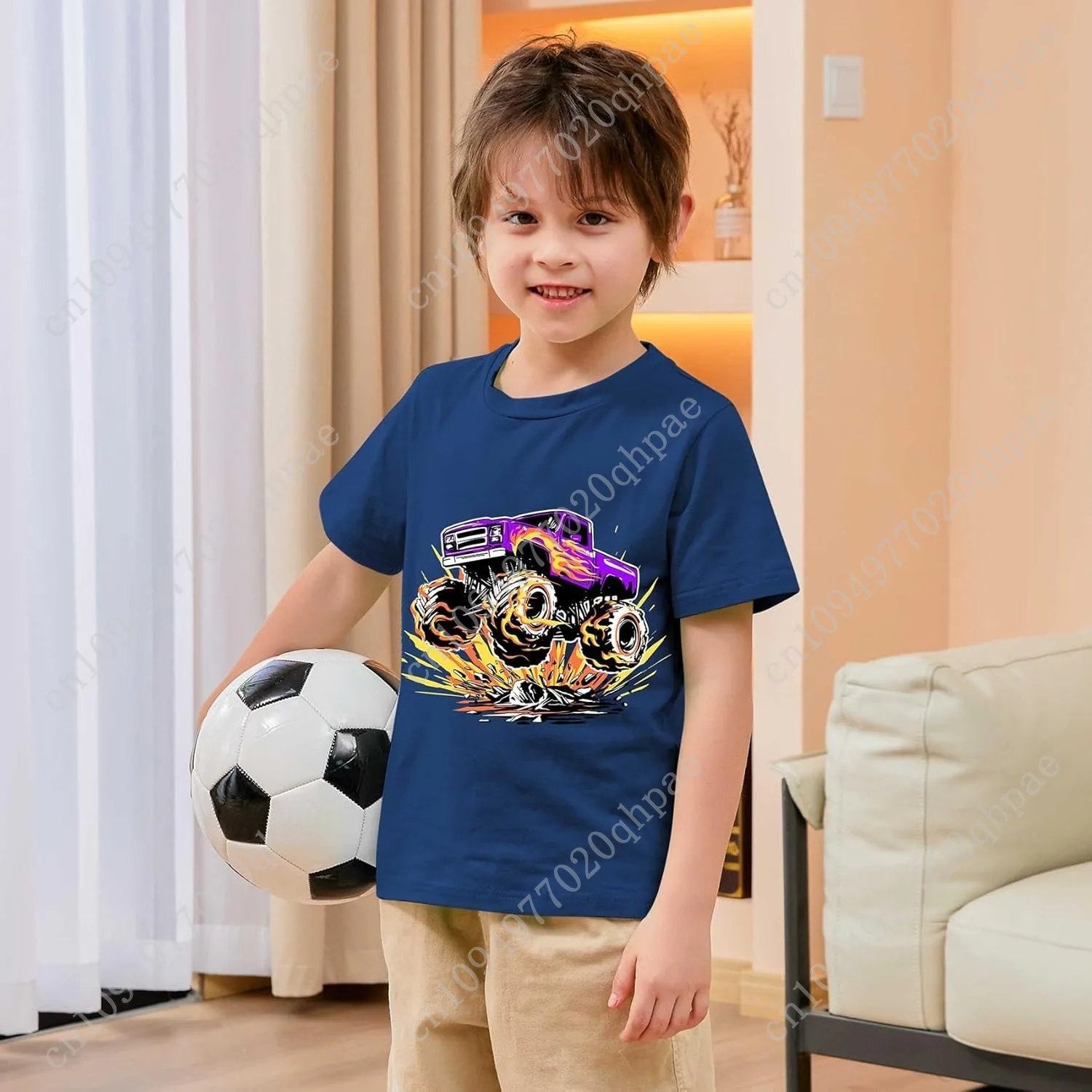 Funnycokid Camisas para niños pequeños Camiseta gráfica Camisetas de manga corta para niños de 2 a 6 años