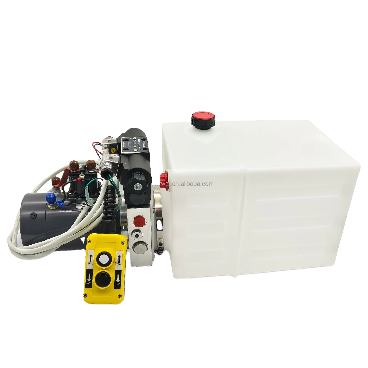 China Supplier DC12V 16L Plastic Reservoir Double Acting 1.6KW Electric Hydraulic Pump Power Pack Unit