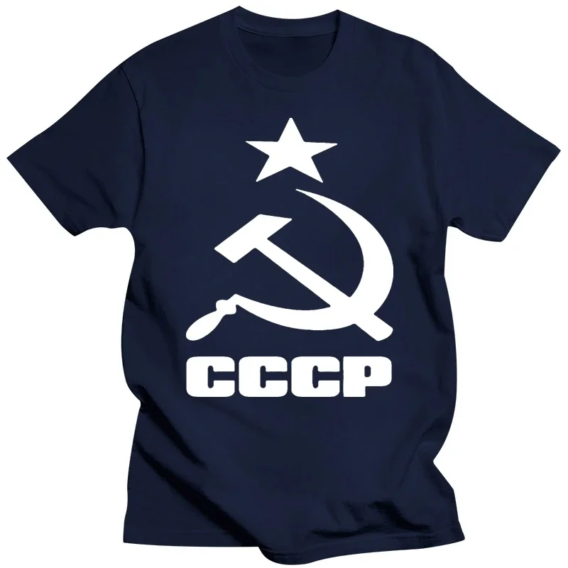 2024 Yaz T shirt erkekler CCCP rus sscb sovyetler birliği adam kısa kollu moskova rusya erkek Casual Tees pamuk T shirt