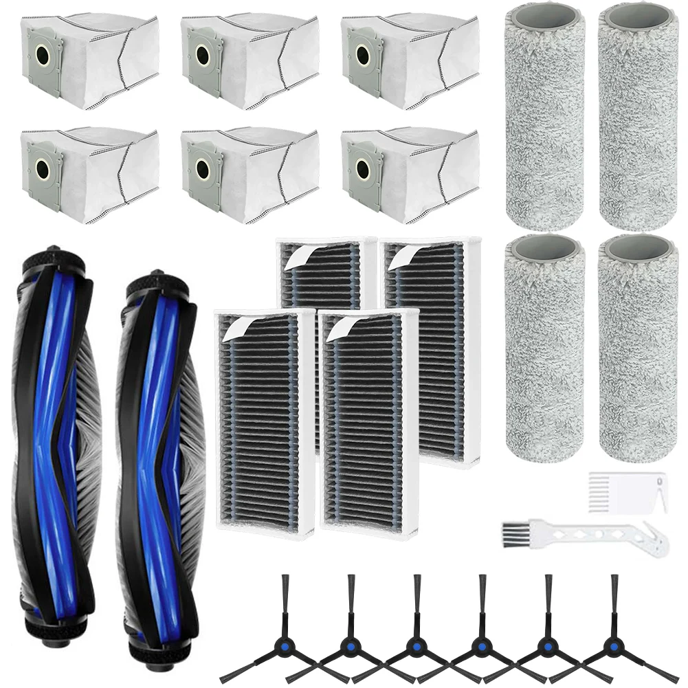 

For Ecovacs X8 Pro Omni/ For Yeedi S14 Plus Main Side Brush Filter Bag Kit Robot Vacuum Cleaner Replacement Parts