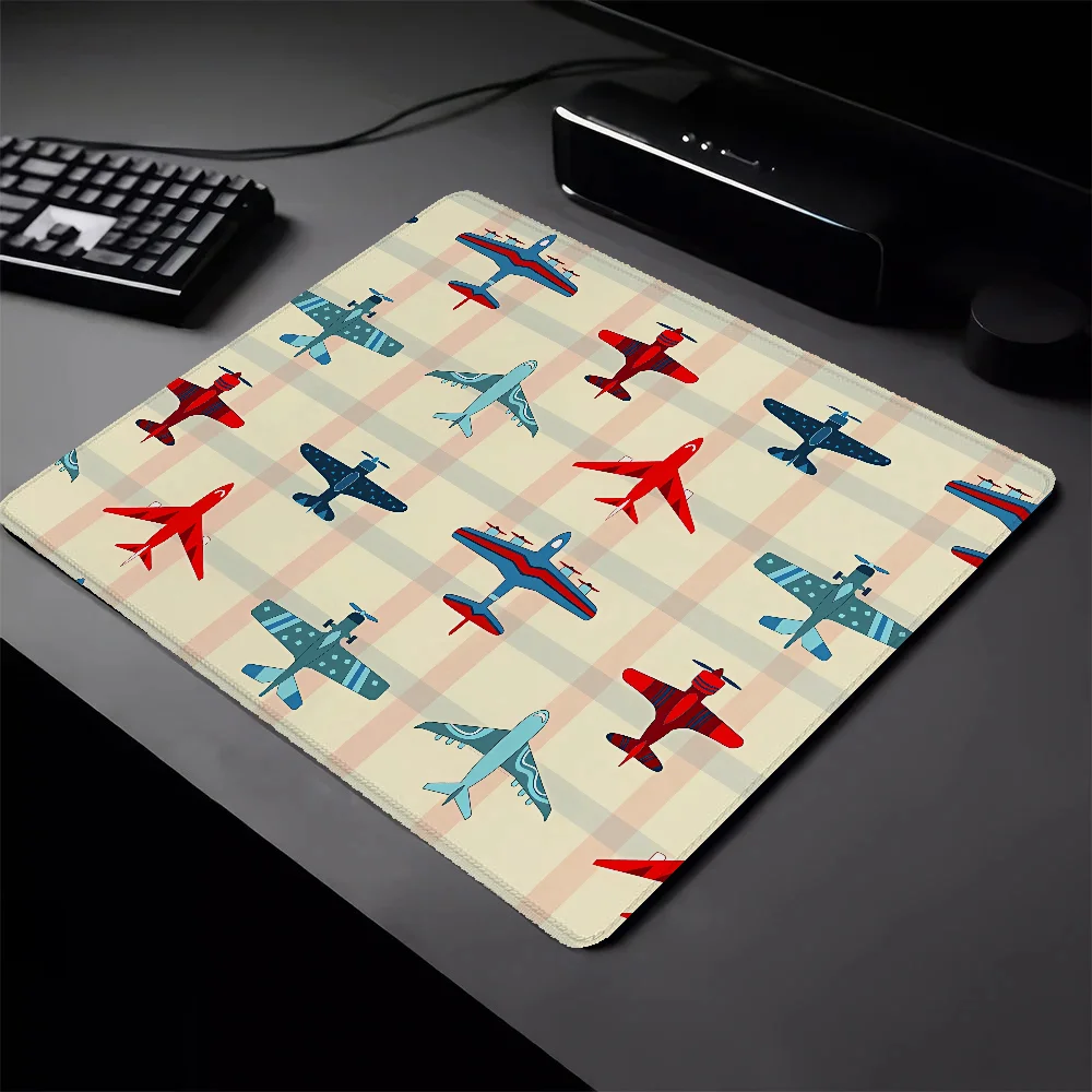 Small Pc Gaming Accessories Vintage Airplanes Thin Gaming Mouse Mat Desk Pad Pad on the Table Mousepad Gamer Deskmat Mausepad