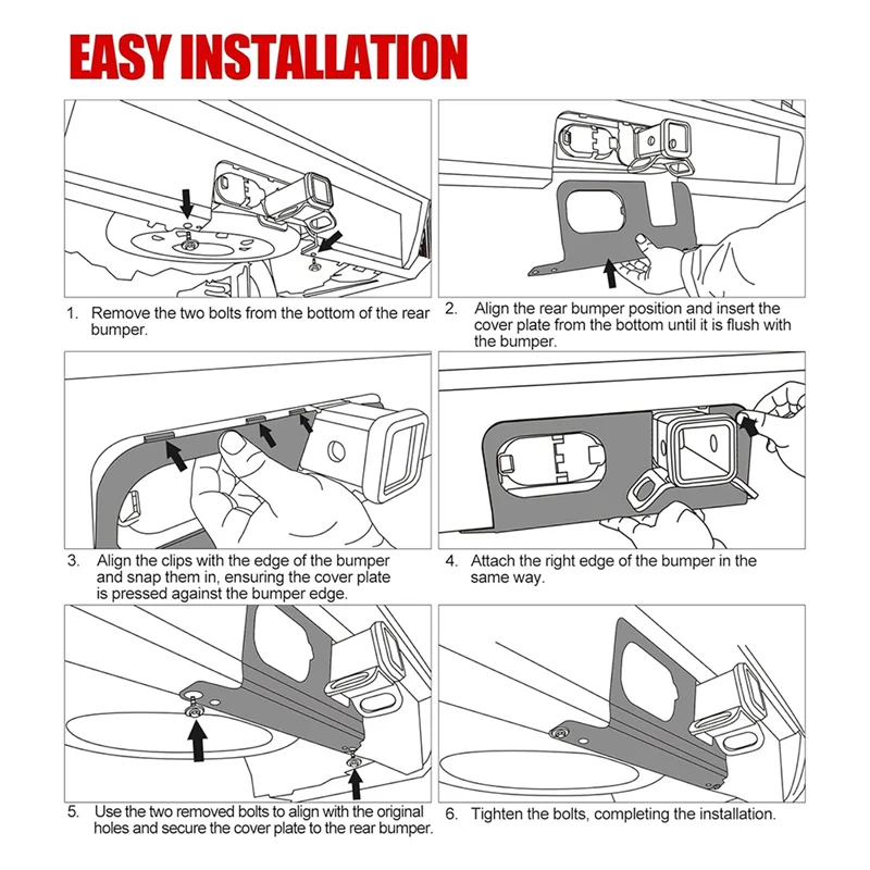 FORC-Rear Bumper Cover Plate For Ford Maverick 2022-2025 Accessories, Hitch Surround Cover Protection For Maverick