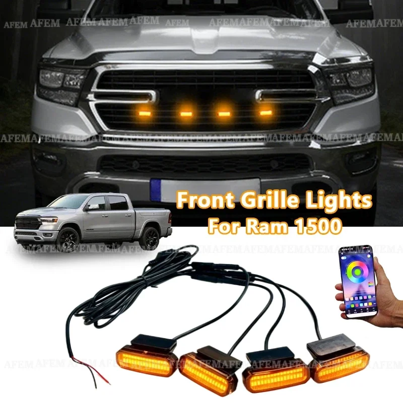 LED Front Grille Light FOR RAM 1500 accessories Car Daytime Running Light Wheel Eyebrow Lamp For Pickup Offroad 12V