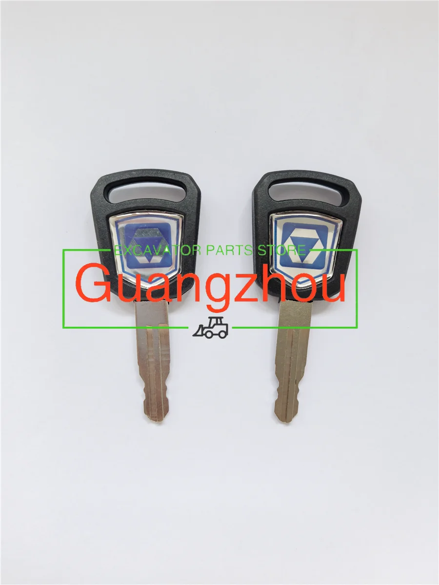 

2PCS XCMG ignition key For 75DA 60D 215 200 Ignition key Door lock key