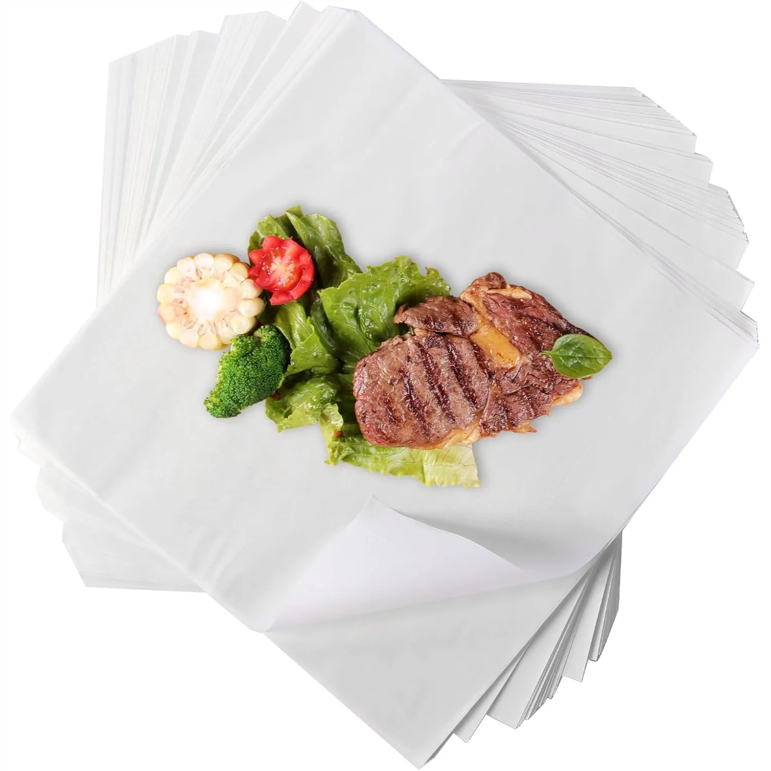 

500 Pcs Sublimation Butcher Paper 12x12 White Disposable Precut Kraft for Heat Press Wrapping Meat
