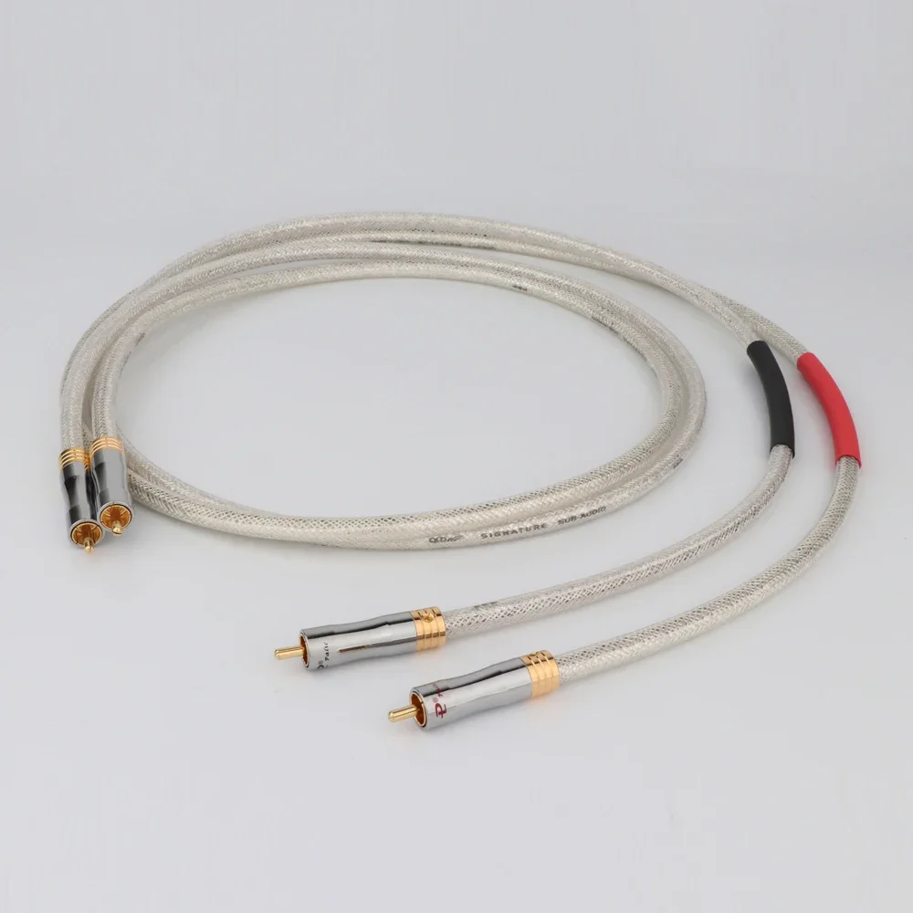 

Preffair 7N OFC Sliver Plated RCA Cable Audio Cable RCA Cable CD Player Preamp Amplifier