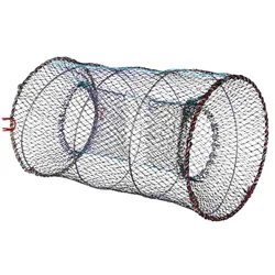 LIOOBO Foldable Bait Cast Mesh Trap Net Portable Fishing Landing Net Shrimp Cage for Fish Lobster Prawn Minnow Crayfish Crab