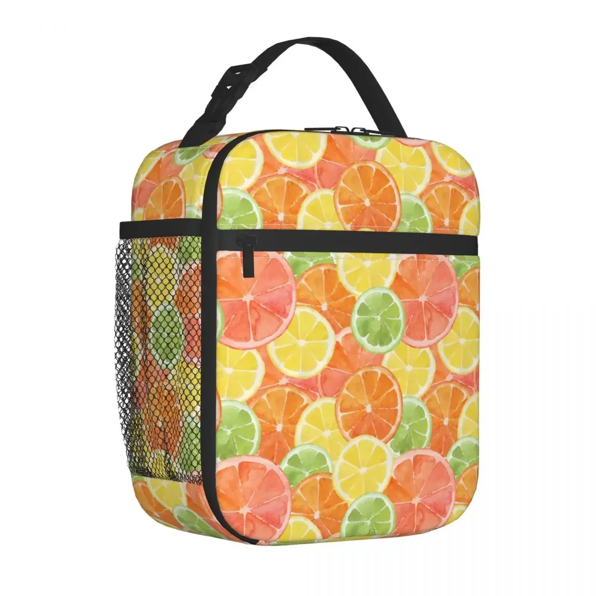 

Watercolor Orange Lemon Grapefruit Insulated Lunch Bag Storage Food Box Portable Cooler Thermal Bento Box School