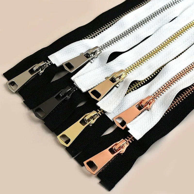1/2Pcs 5# Metal Zippers 15-25cm Close-End 30-80cm Open-End Zip for Sewing Garment Separable Zipper Bag Closure Ziper Repair Kits