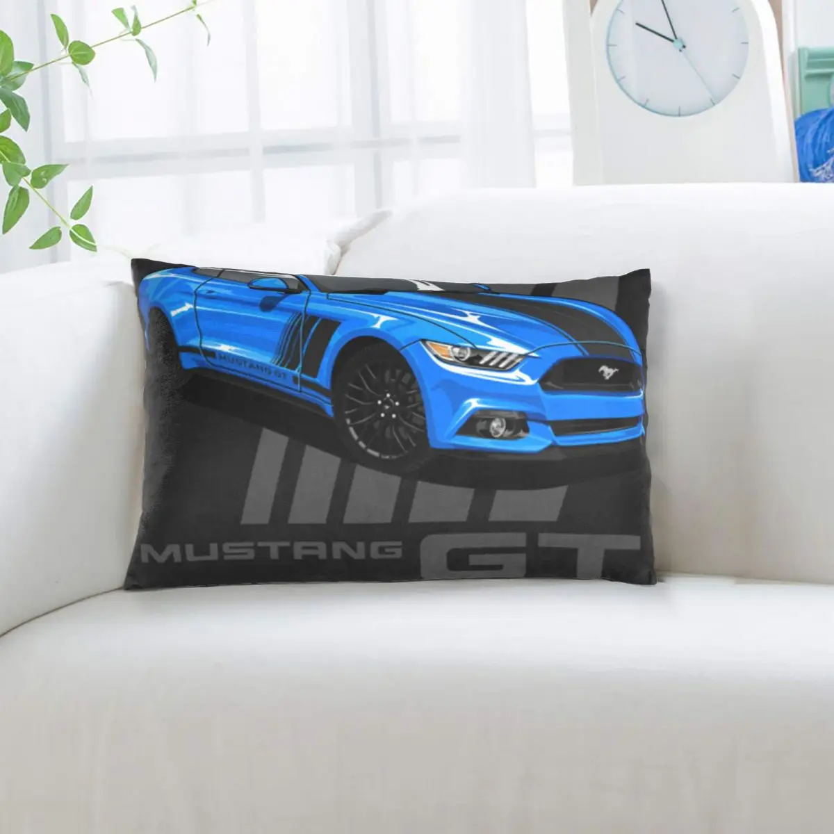 Mustang Gt Rectangle Pillowcase Cushion Cover Decorative Bedroom Bed Home Comfort Throw Pillow