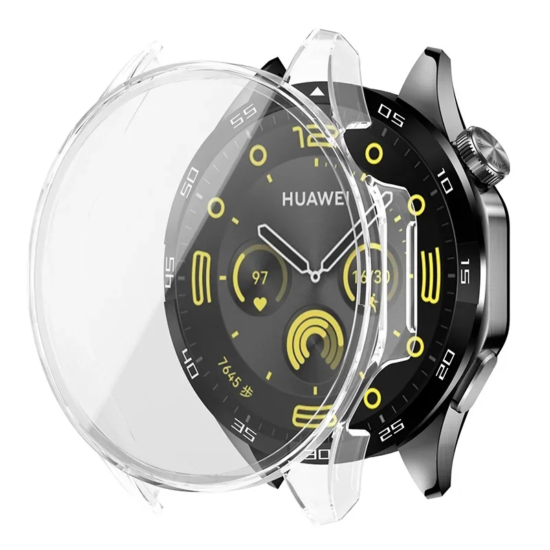 Glas gehäuse für Huawei Uhr GT 4 46mm 41mm Hard PC Shell Full Cover Displays chutz folie Stoßstange HD gehärtete Folie für GT4 46mm